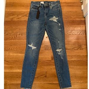 Blank NYC  high rise ripped skinny jeans
